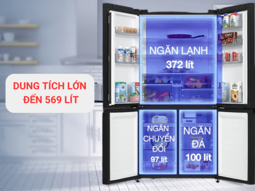 Dung tích lớn đến 569 lít