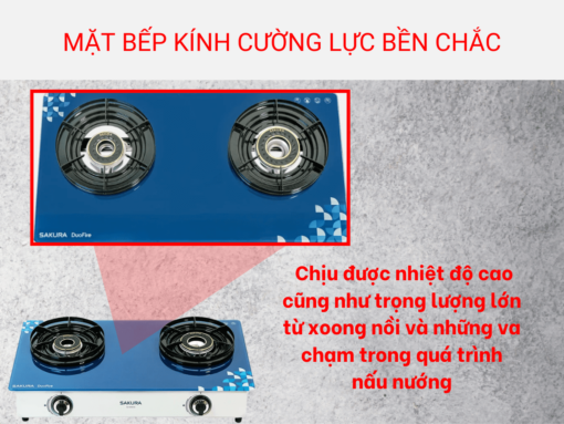 Mặt bếp kính cường lực bền chắc