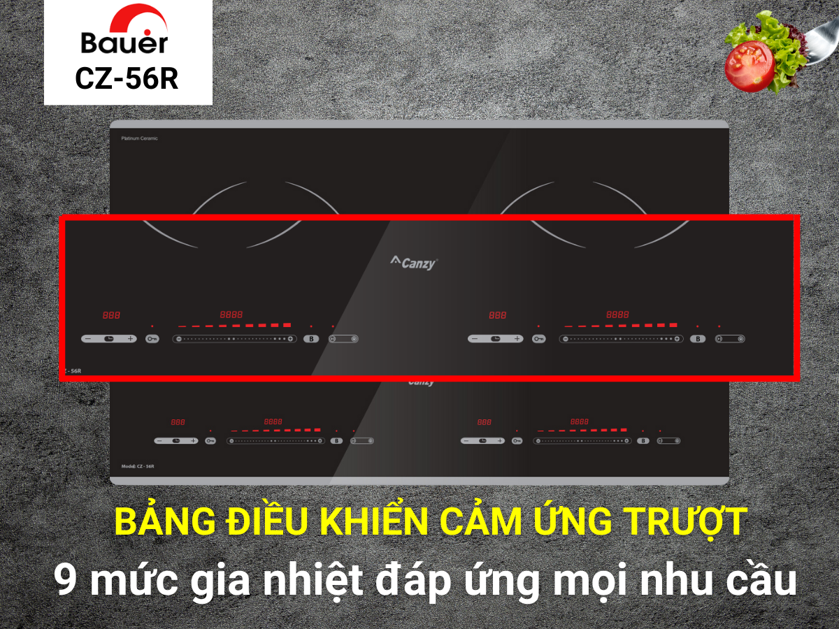 9 mức gia nhiệt đáp ứng nhu cầu nấu nướng đa dạng