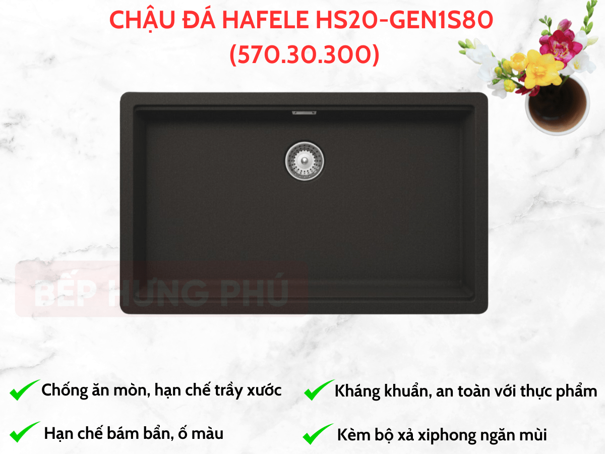 Chậu đá Hafele HS20-GEN1S80 (570.30.300)