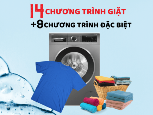 Máy giặt Bosch WGG254A0VN trang bị đa dạng chương trình giặt