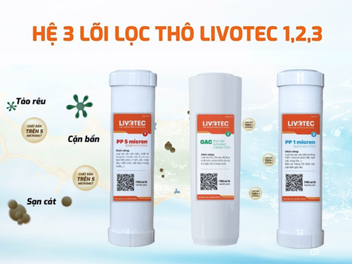 hệ 3 lõi lọc thô livotec