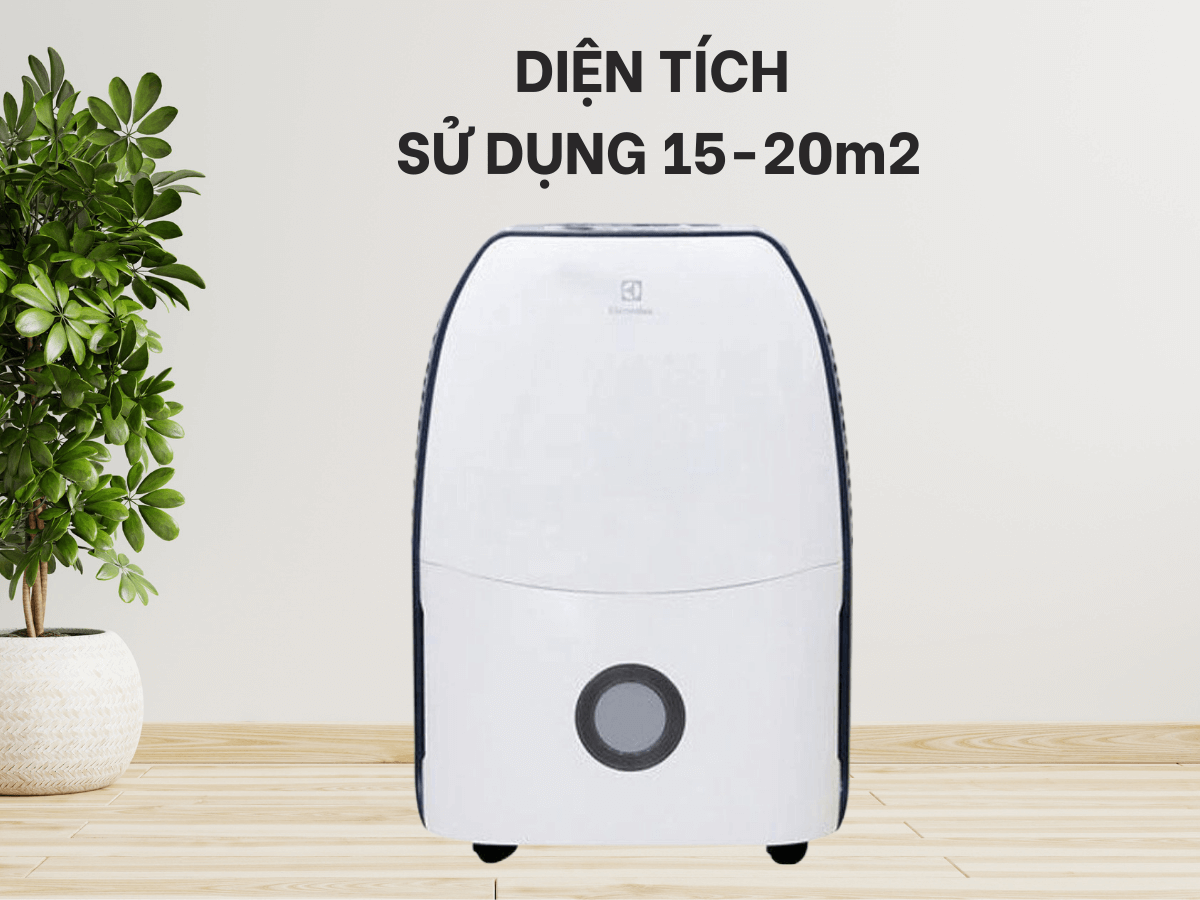 Công suất hút ẩm 16 lít/ngày, diện tích sử dụng 15-20m2