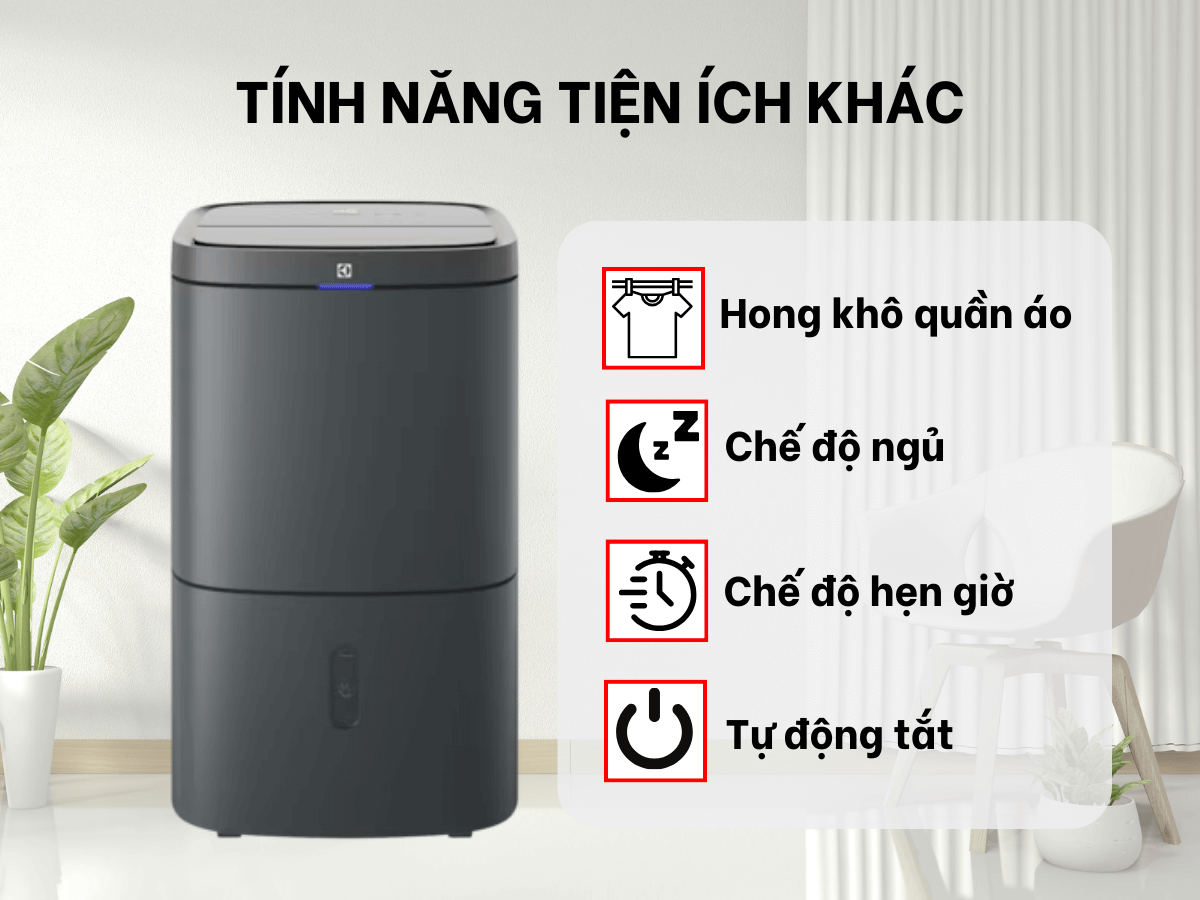 Máy hút ẩm và lọc không khí Electrolux EDH12TRBD2