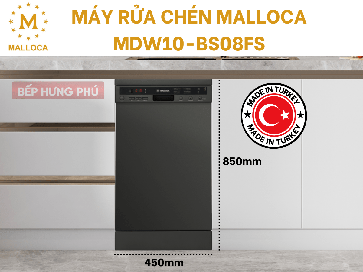 Máy rửa chén Malloca MDW10-BS08FS may rua chen malloca mdw10 bs08fs 6
