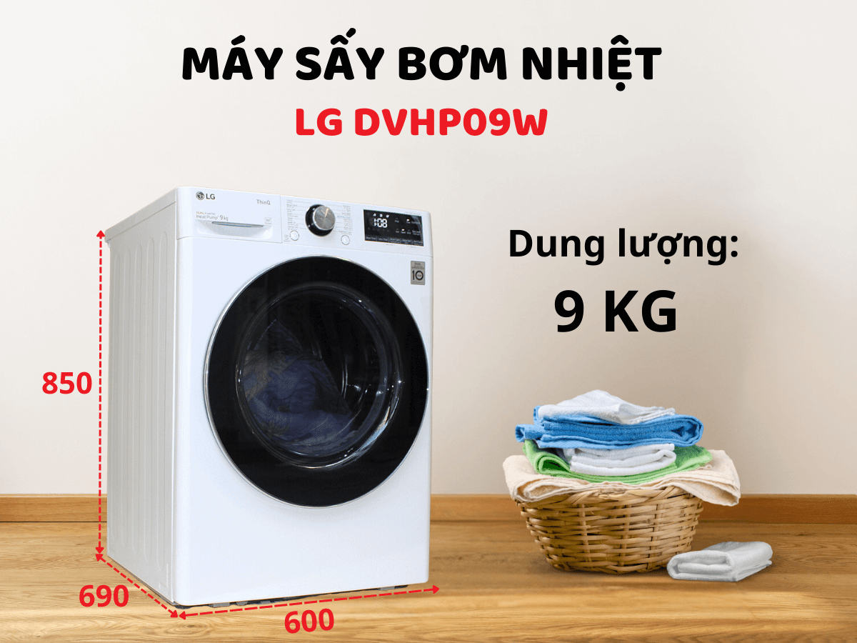 Máy sấy LG DVHP09W