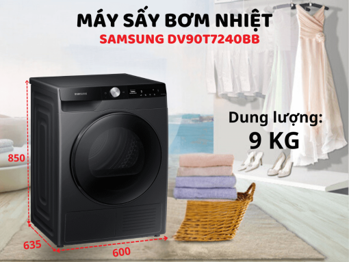 Máy sấy Samsung DV90T7240BB