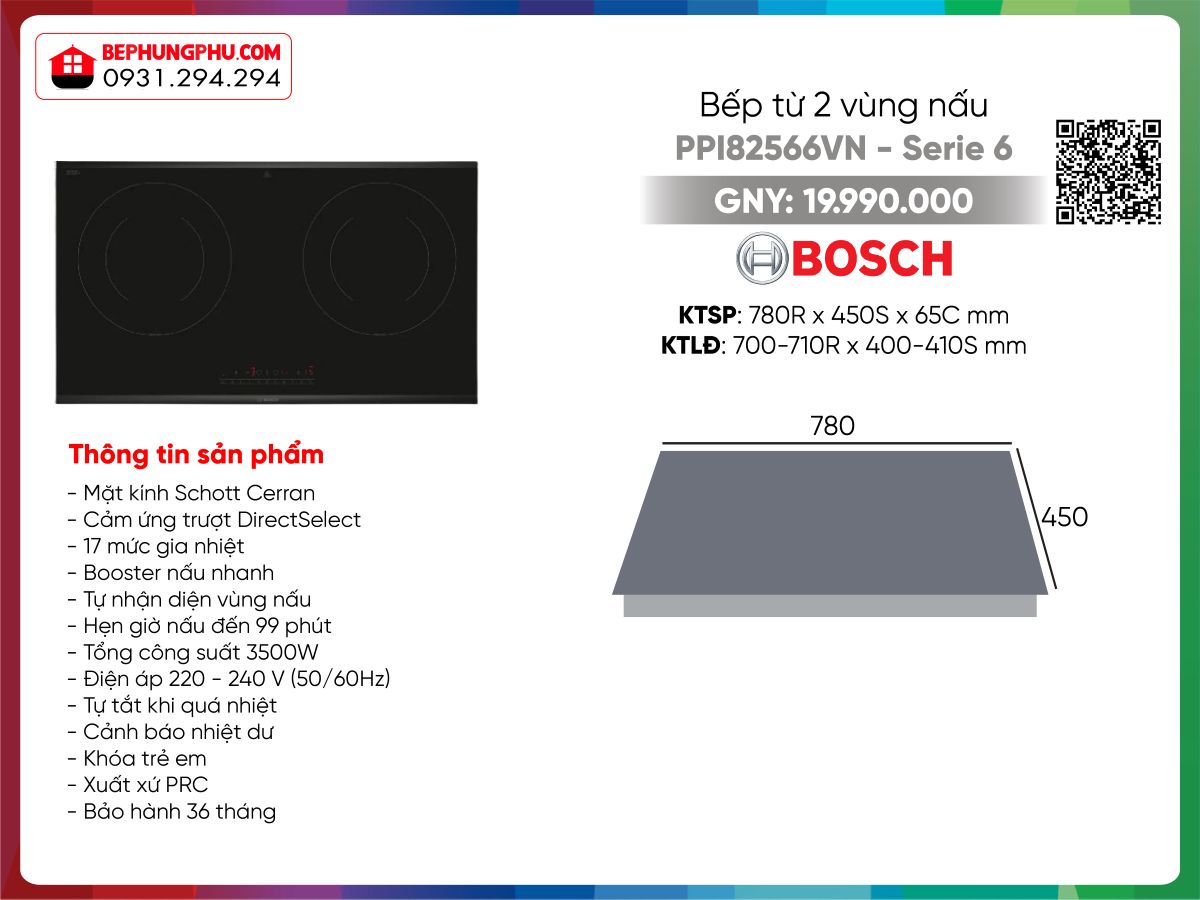Bếp từ Bosch PPI82566VN