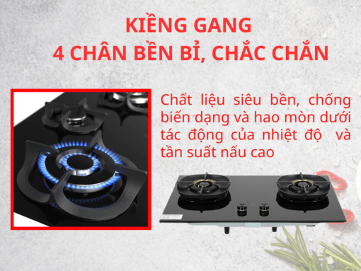 Kiềng gang 4 chân bền bỉ, chắc chắn