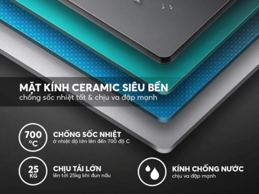 Mặt kính Ceramic chịu nhiệt và bền bỉ