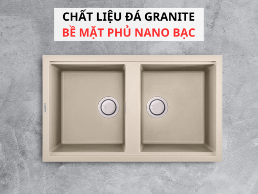 Chất liệu đá Granite, bề mặt phủ Nano Bạc