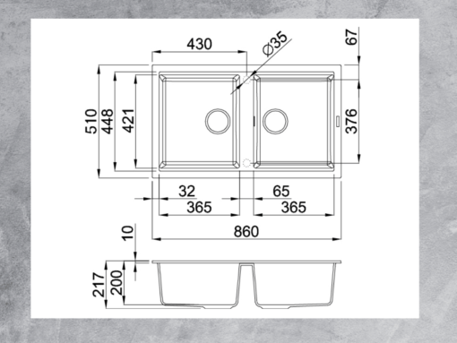 Kích thước chậu và kích thước lắp đặt