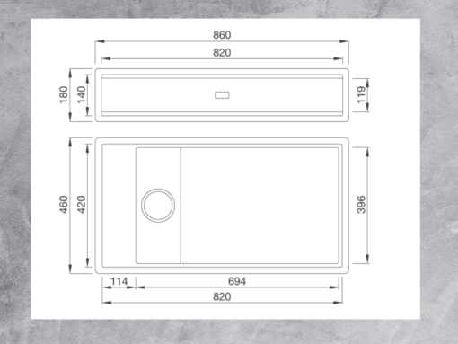 Kích thước chậu và kích thước lắp đặt