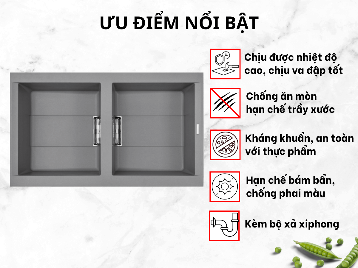 Chậu đá Malloca SMART K-450