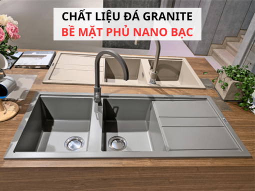 Chất liệu đá Granite, bề mặt phủ Nano Bạc