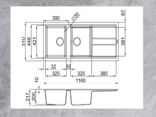 Kích thước chậu và kích thước lắp đặt