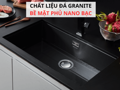 Chất liệu đá Granite, bề mặt phủ Nano Bạc