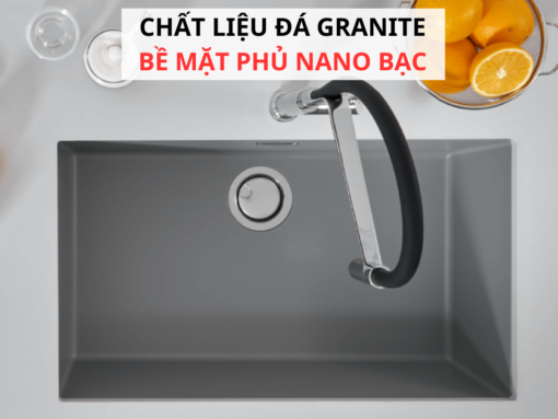Chất liệu đá Granite, bề mặt phủ Nano Bạc
