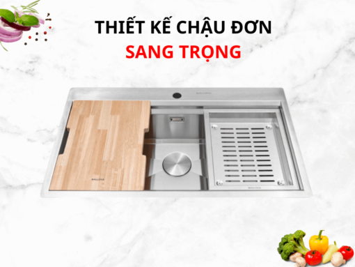 Chậu inox Malloca Slide MS 861