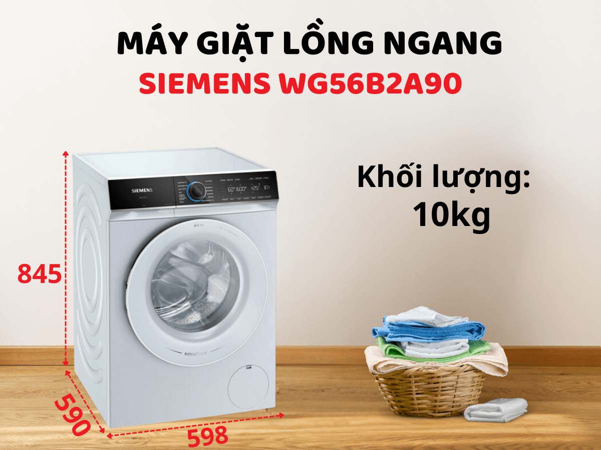 Máy giặt Siemens WG56B2A90 iQ700 10kg