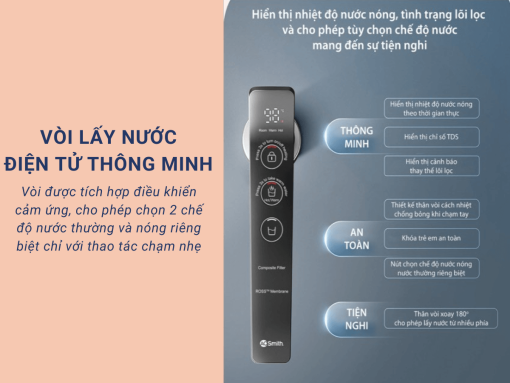 Máy lọc nước AOSMITH LUX-AOU800HOT