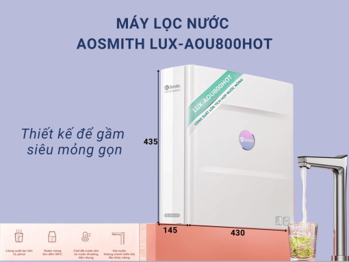 Máy lọc nước AOSMITH LUX-AOU800HOT