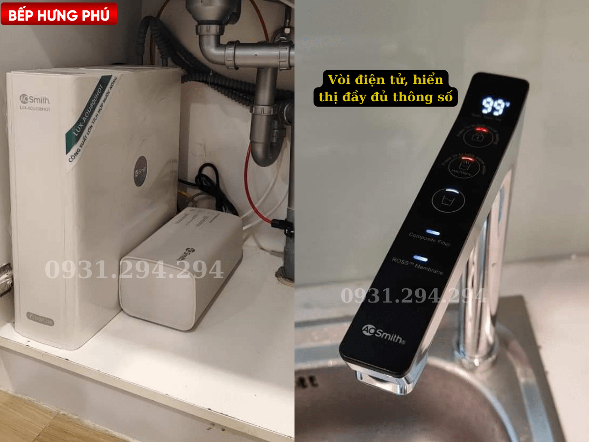 Máy lọc nước AOSMITH LUX-AOU800HOT
