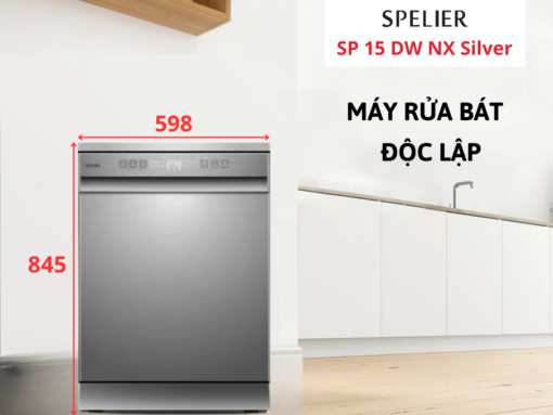 Máy rửa chén Spelier SP 15 DW NX Silver thiết kế độc lập sang trọng