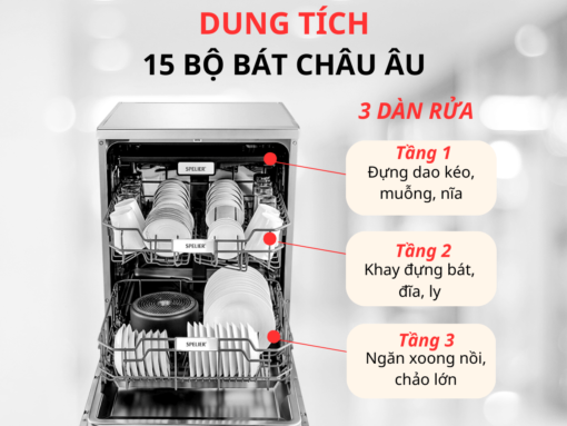 máy rửa chén spelier sp 15 dw nx silver