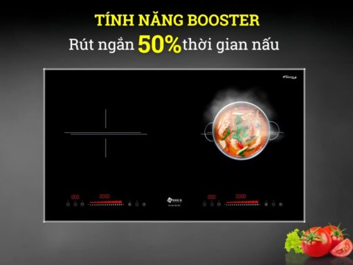 bếp từ arber ab-990 (5) Gia nhiệt nhanh Booster giúp nấu nướng nhanh chóng