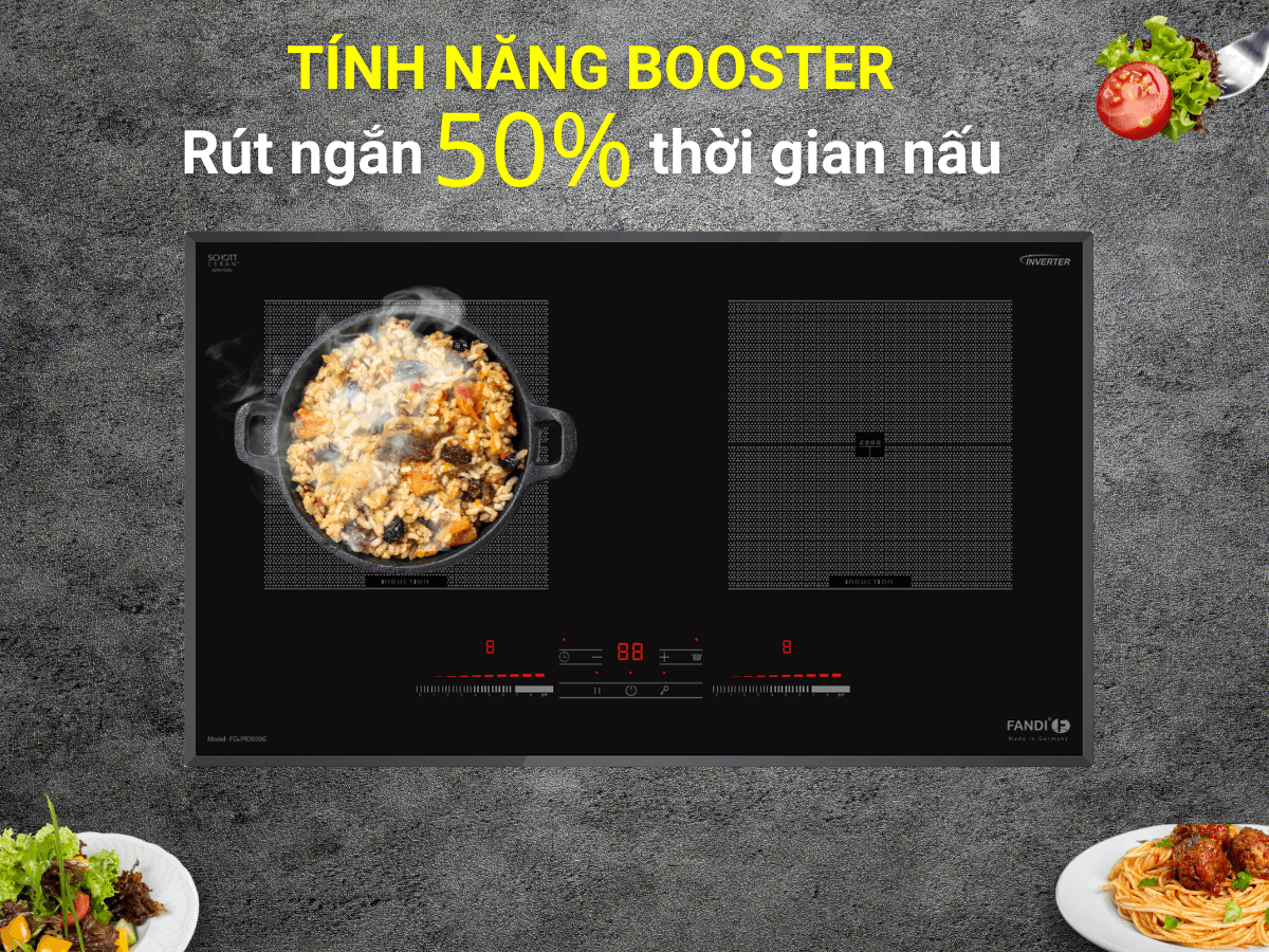 Gia nhiệt nhanh Booster giúp nấu nướng nhanh chóng