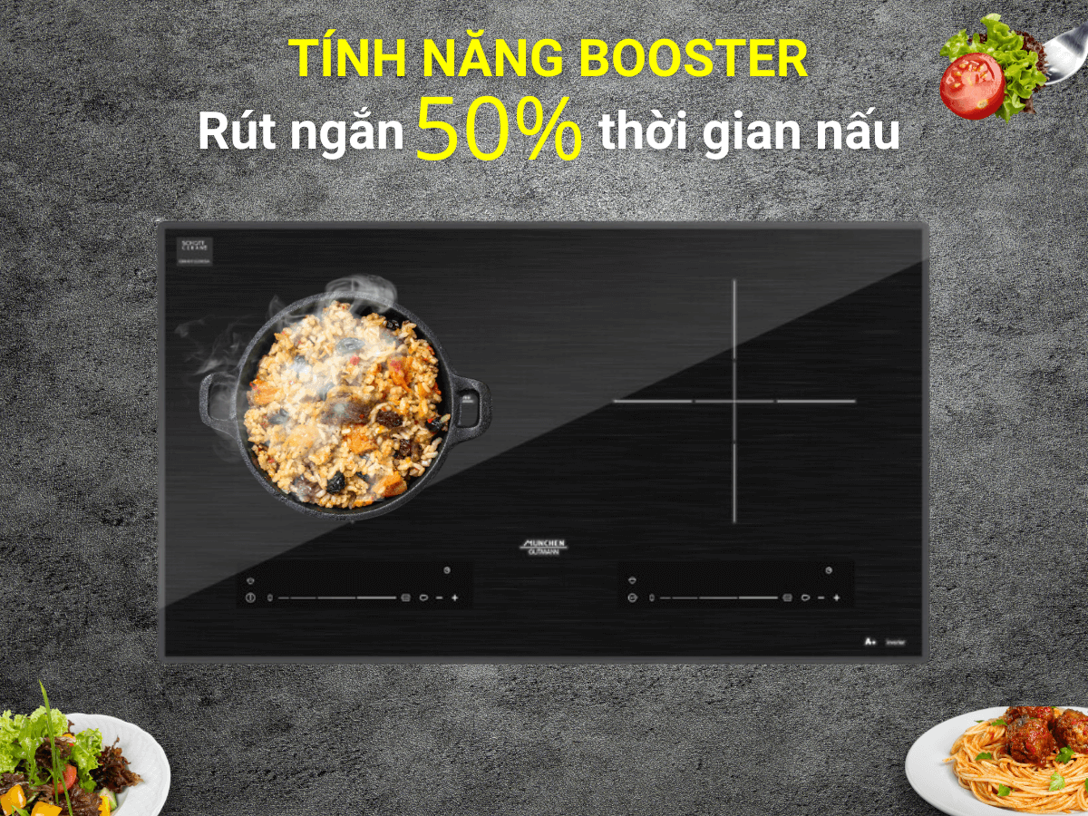 Gia nhiệt nhanh Booster giúp nấu nướng nhanh chóng