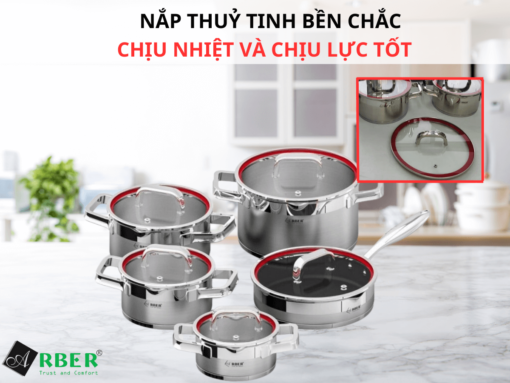 Bộ nồi inox Arber AN05RED-MAX