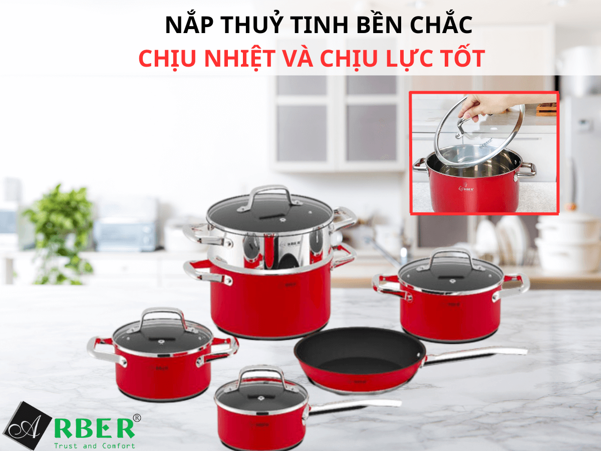 Nắp thuỷ tinh bền chắc, chịu nhiệt và chịu lực tốt