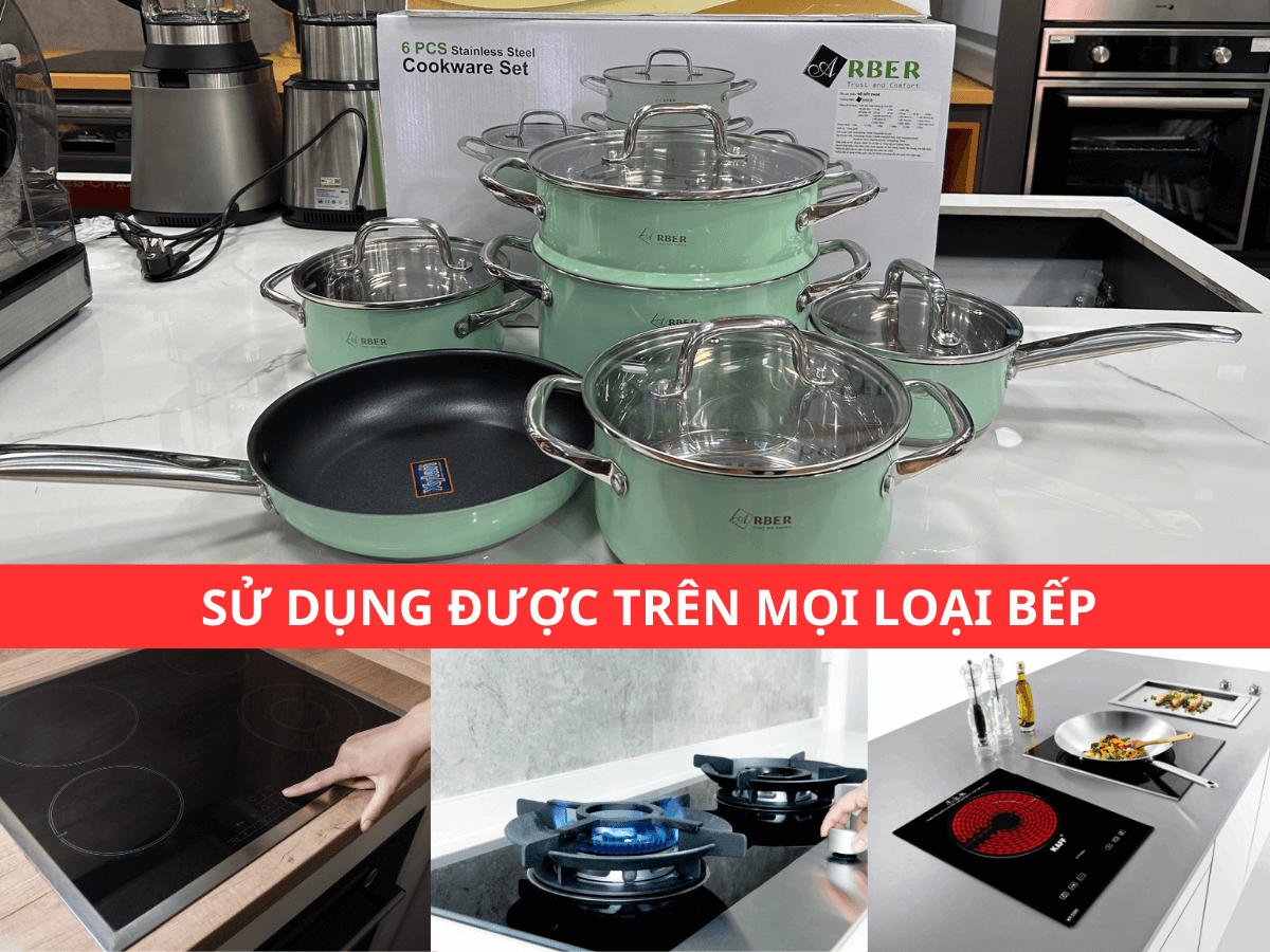 Sử dụng được trên mọi loại bếp
