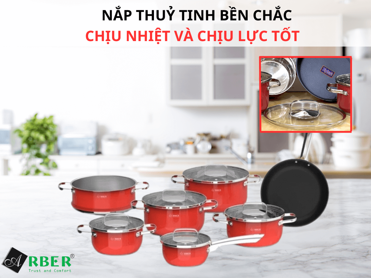 Nắp thuỷ tinh bền chắc, chịu nhiệt và chịu lực tốt