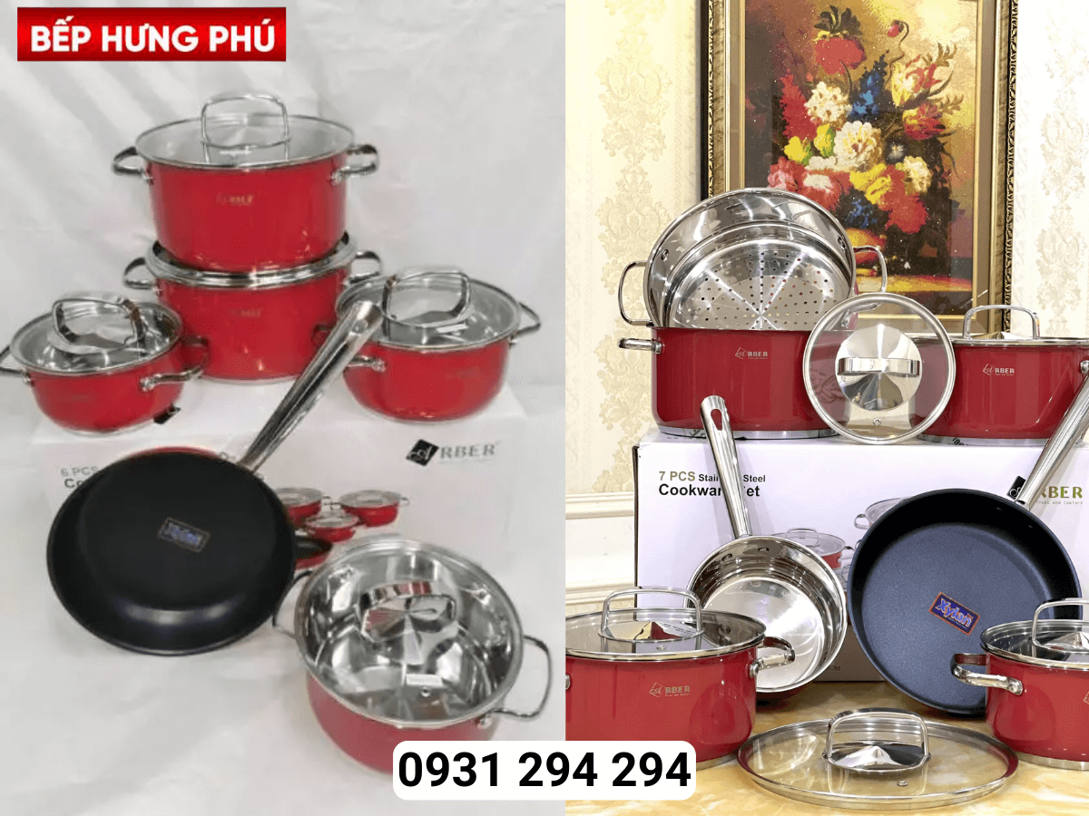 Bộ nồi inox Arber GARNET 7 món