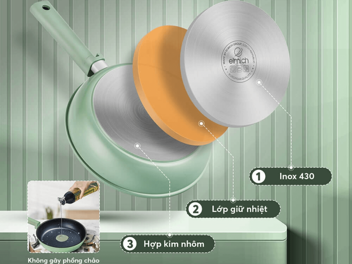 Chảo Elmich Hera II EL-5941GY 28cm