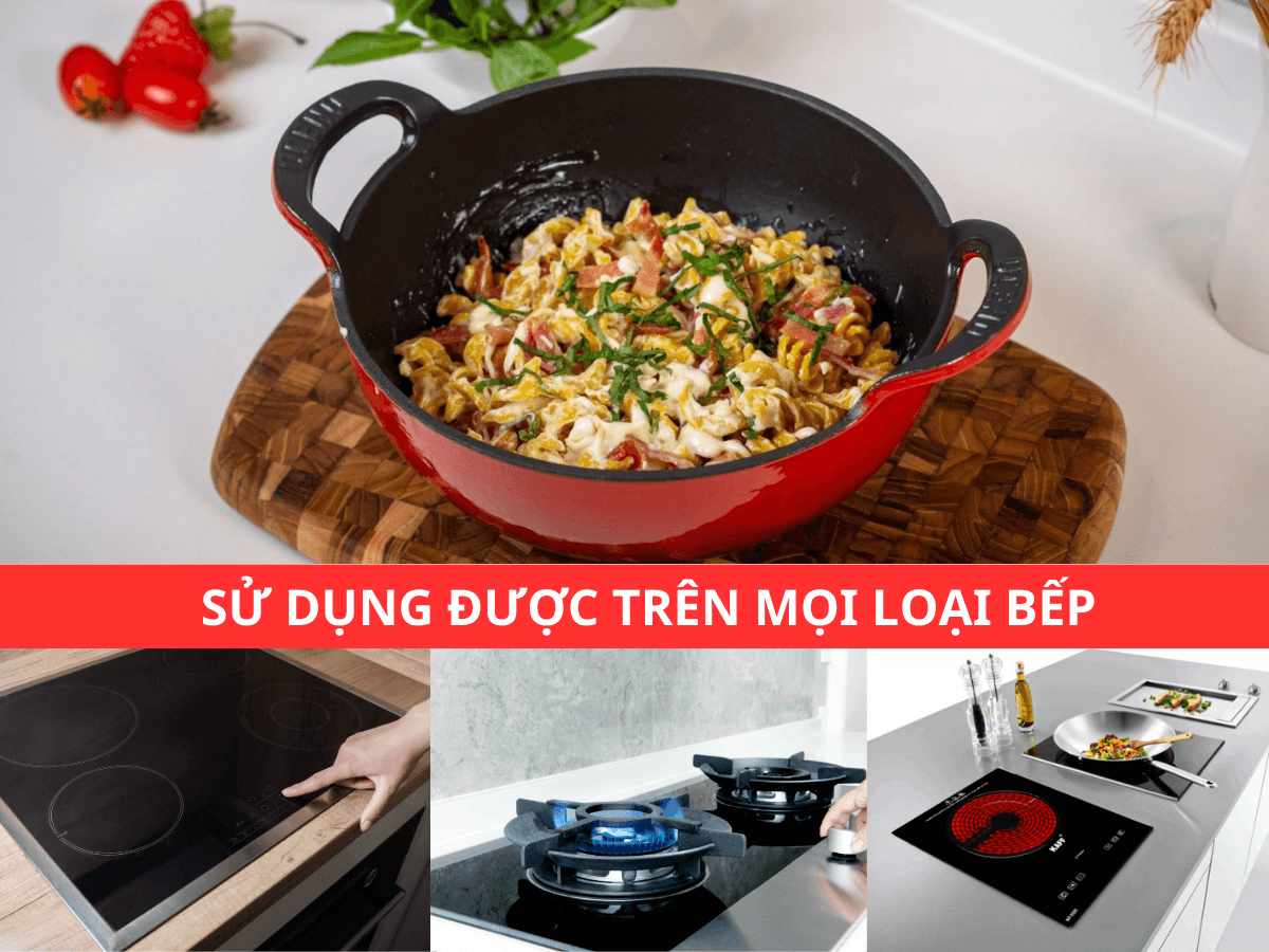 Sử dụng được trên mọi loại bếp