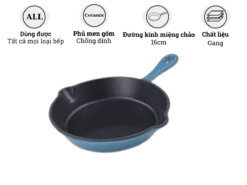 Chảo gang Oceno FR16DLBLUE 16cm