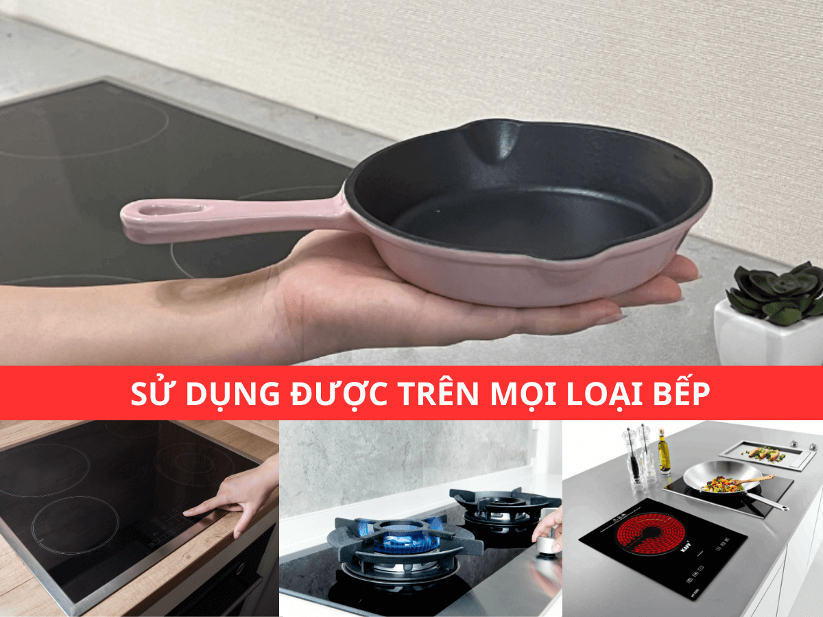 Sử dụng được trên mọi loại bếp