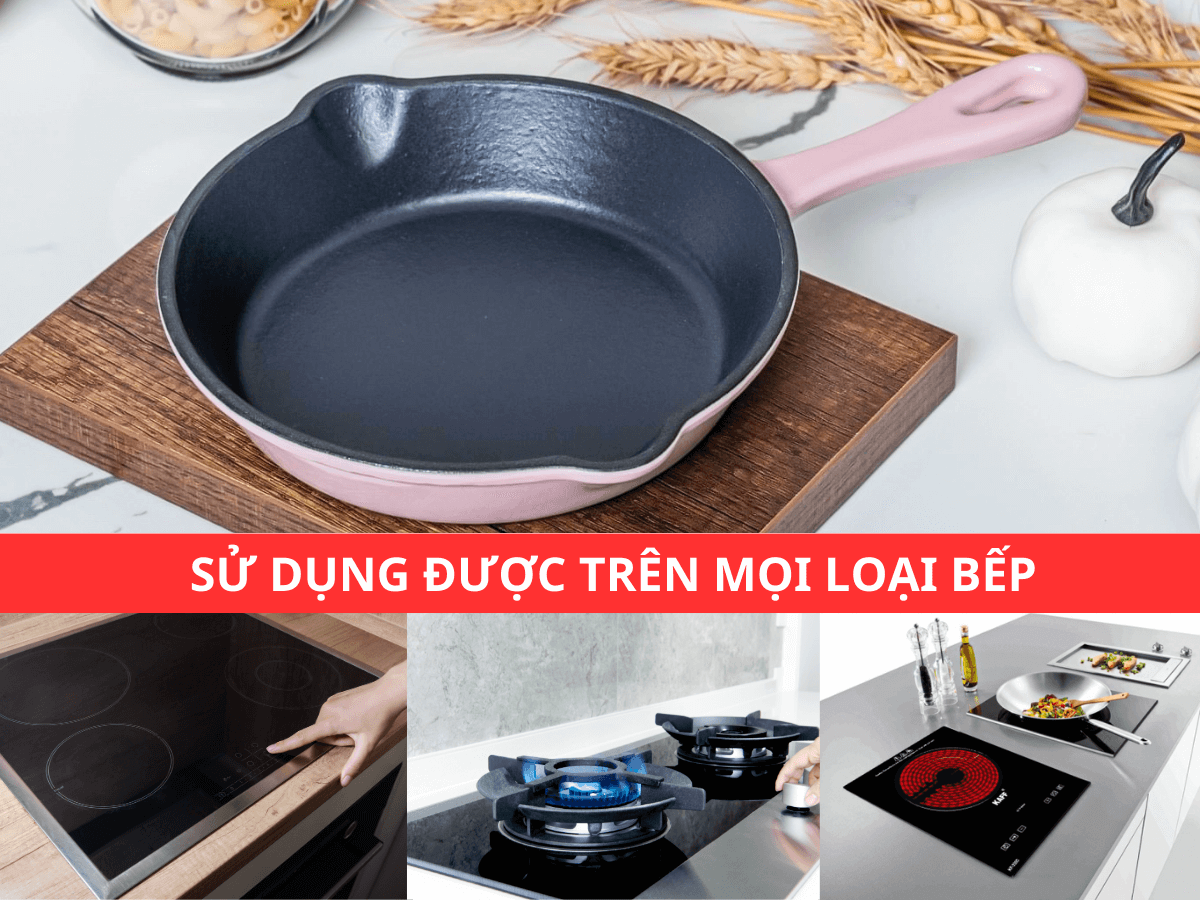 Sử dụng được trên mọi loại bếp