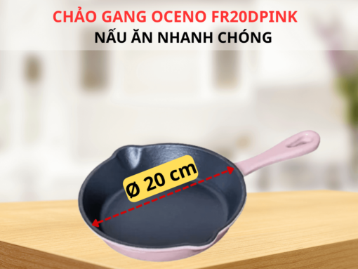 Tổng quan về Chảo gang Oceno FR20DPINK 20cm
