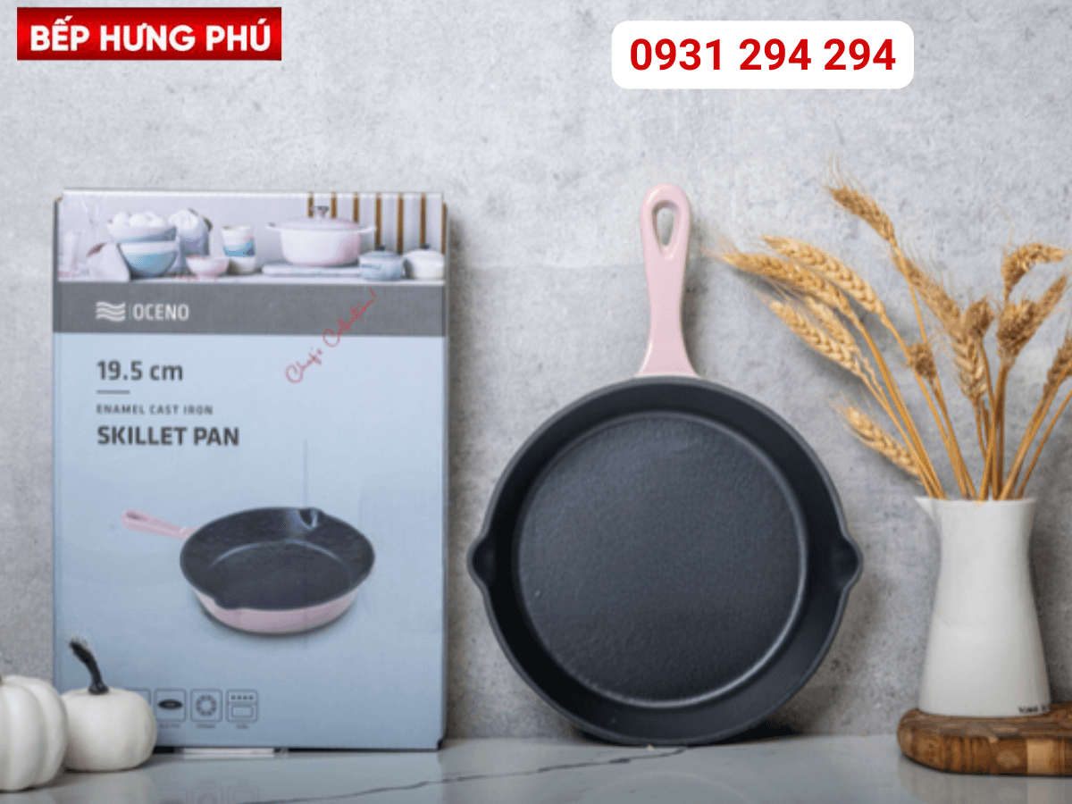 Chảo gang Oceno FR20DPINK 20cm