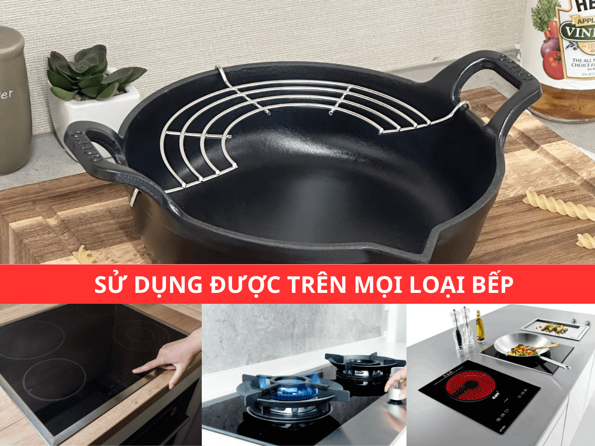 Sử dụng được trên mọi loại bếp