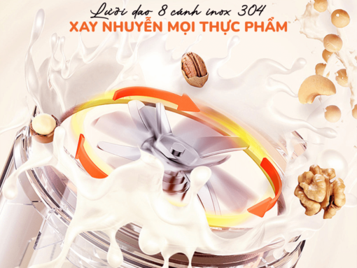 Lưỡi dao 8 cánh inox 304 sắc bén