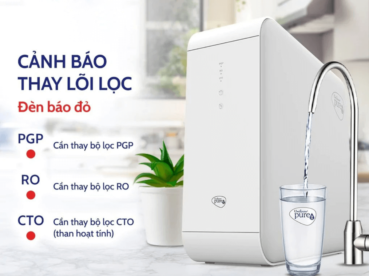 Cảnh báo thay lõi lọc tự động
