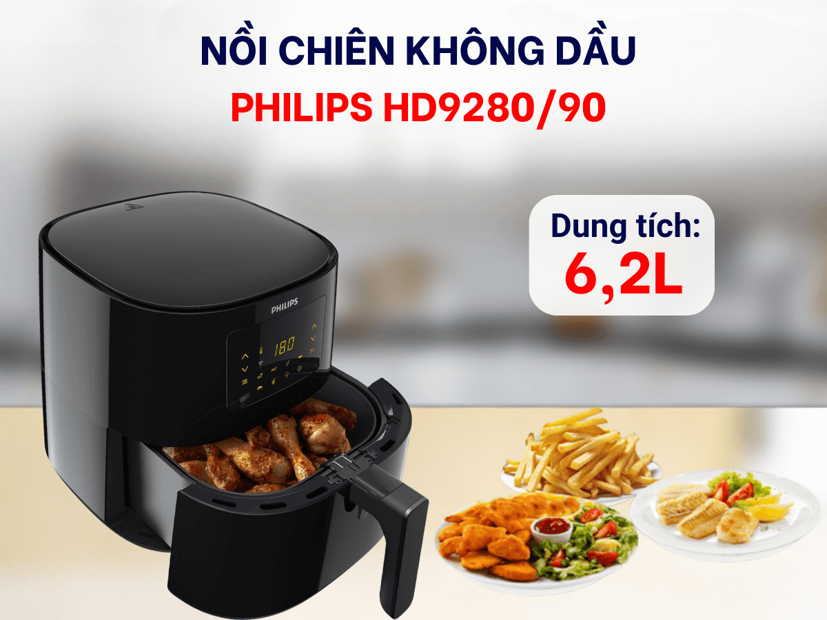 Nồi chiên không dầu Philips HD9280/90