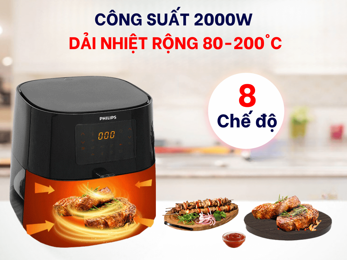 nồi chiên không dầu philips hd928090
