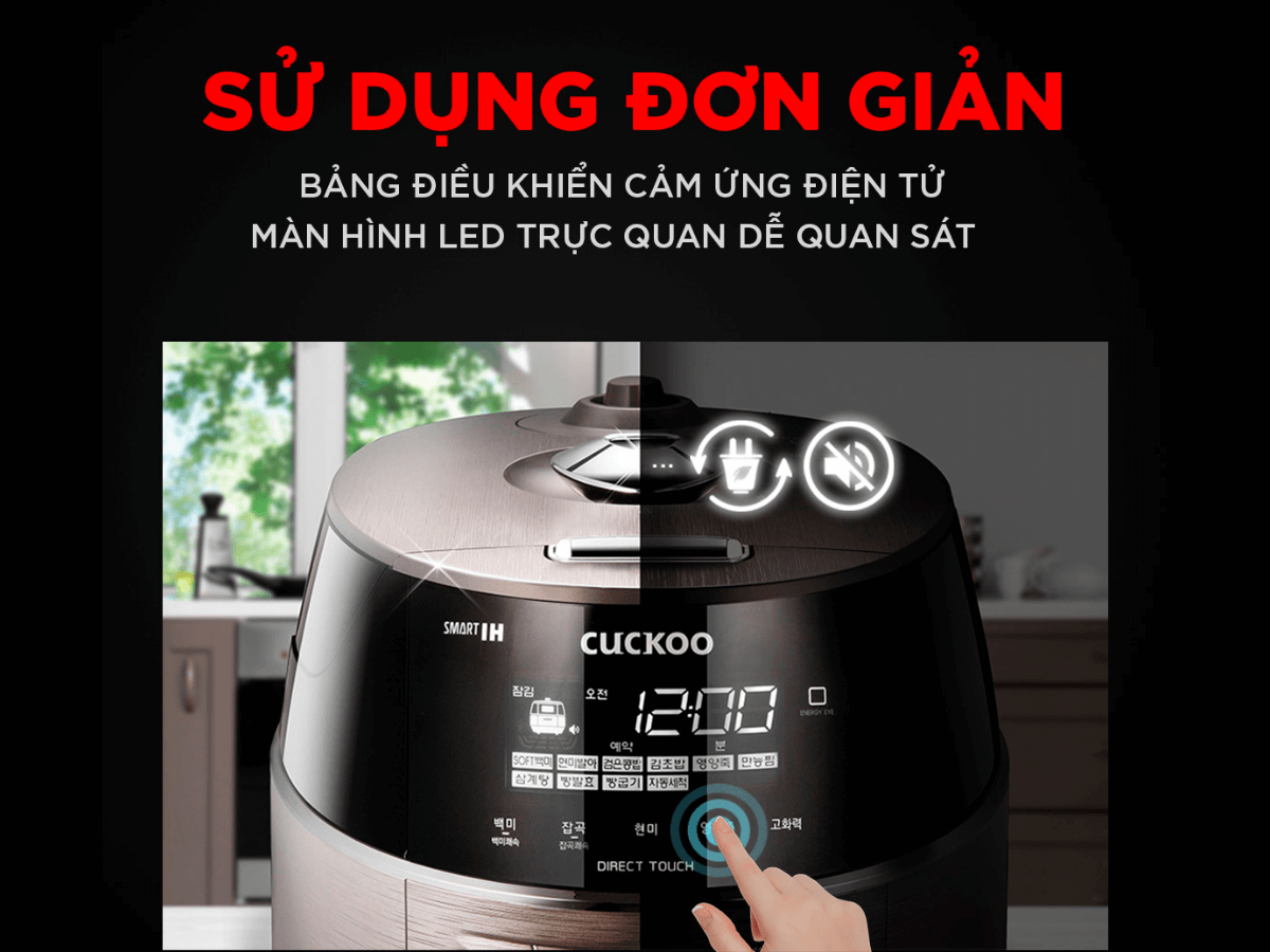 Điều khiển cảm ứng và màn hình LED